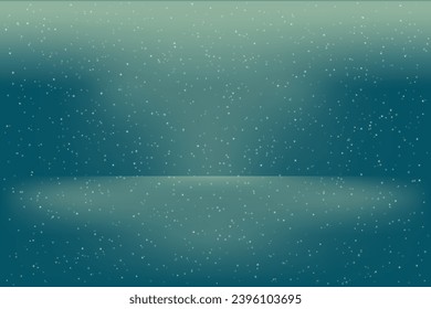 Fondo de la sala de iluminación turquesa vacío. Resumen 3d estudio horizontal vacío. Luces de la escena de gradiente vacío del suelo para el producto. Burla de Skyline. Ilustración del vector