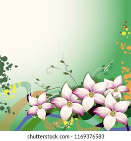 turquoise floral background