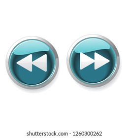 Turquoise forward and backward buttons