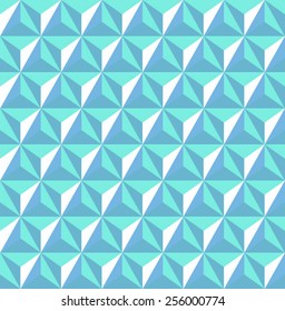 turquoise geometric 3d vector background seamless pattern