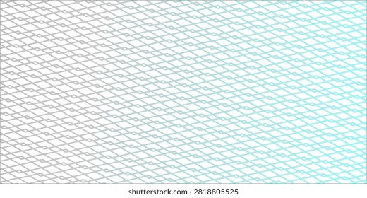 Turquoise Geometric Diamond Lattice Pattern Background Seamless Modern Graphic Texture