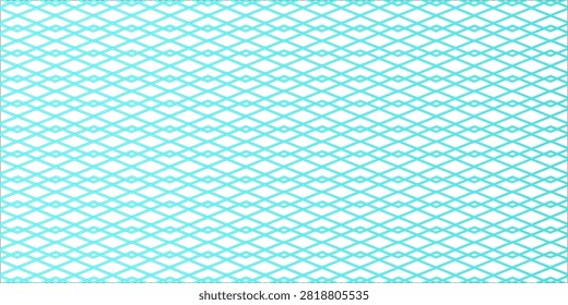 Turquoise Geometric Diamond Lattice Pattern Background Seamless Modern Graphic Texture