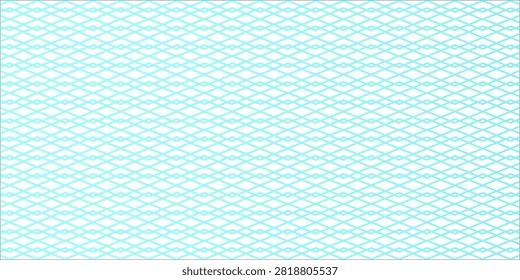 Turquoise Geometric Diamond Lattice Pattern Background Seamless Modern Graphic Texture
