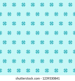 Turquoise geometric flower vector seamless pattern