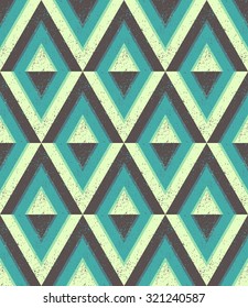 turquoise geometric seamless pattern, minimalistic polygon art, five colors, each color in a separate group, vector EPS 8