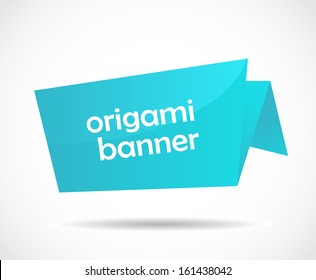 Turquoise glossy origami bubble speech vector