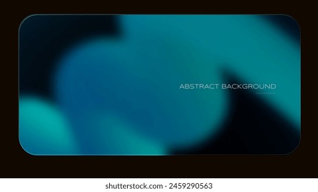 Fondo de degradado turquesa. Abstractas Plantilla Teal con cristal morfista de estilo futurista. Efecto de marco transparente. Plantilla para tu iu, Sitio web, Anuncios y afiches. fondo de Vector