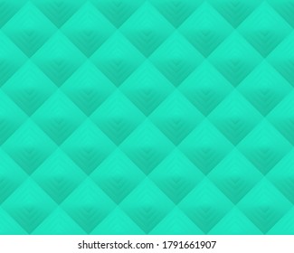 Turquoise gradient geometric background in origami style. Turquoise vector polygonal rectangles illustration. Bright abstract rhombus mosaic background for design, print, web. Seamless pattern.