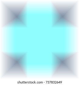 Turquoise gray geometric glowing background. Background with blue cross. Vector illustration