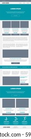 Turquoise and gray web mail newsletter template