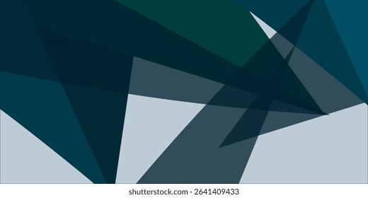 Turquoise green and black background vector overlapping layers on dark space for background design