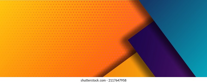 Turquoise green, blue and yellow vector overlap layer design on dark space for luxury concept background design