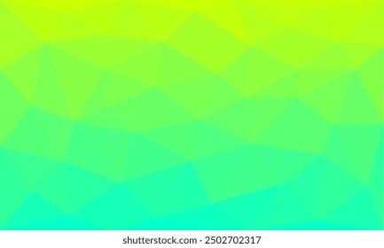 Turquoise and green triangle mosaic texture. irregular pattern of geometric triangle shape