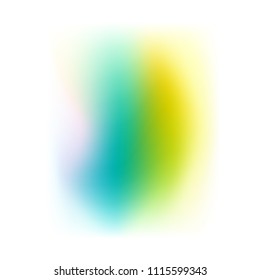 Turquoise, green, yellow - beaming colours - blurred gradient mesh - digital watercolor - vector EPS10
