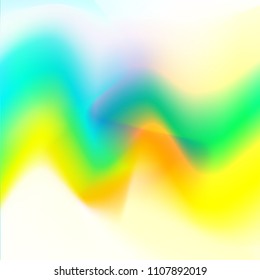 Turquoise, green, yellow - dazzling colours - blurred gradient mesh background