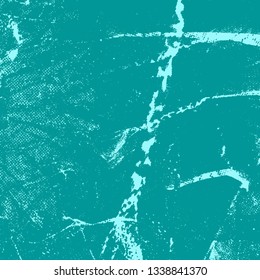 Turquoise grunge background. The texture of the brush