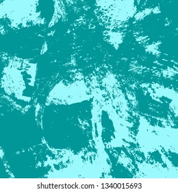 Turquoise grunge background. The texture of the brush
