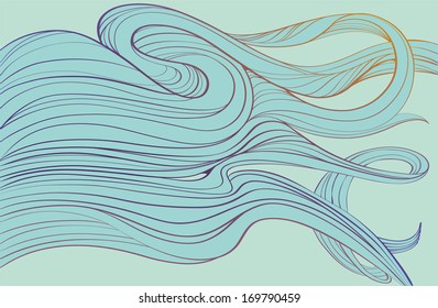 Turquoise hairs background 