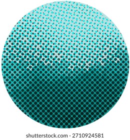 Turquoise Halftone Dot Circle Background – Gradient Pop Art Texture