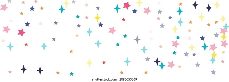 Turquoise Indigo Sea Pink Print Blue Colorful Background. Stars Pastel Green Azure Vibrant Vivid Violet White Sky Background. Lavender Bright Red Yellow Multicolor Chaotic Orange Stars Pattern.