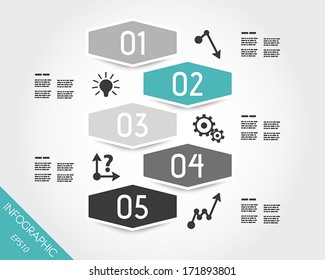 turquoise infographic hexagonal sticker. infographic concept.