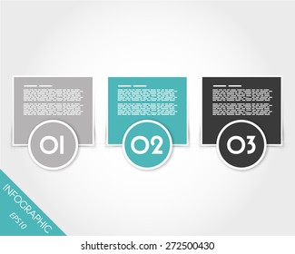 turquoise infographic rings and squares. infographic concept.