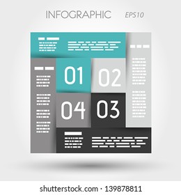 turquoise infographic square. infographic concept.