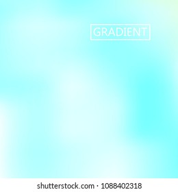 Turquoise iridescent holographic background. Foil rainbow texture. Abstract soft pastel colors backdrop. Trendy creative vector cosmic gradient. Vibrant print illustration. Creative neon template.