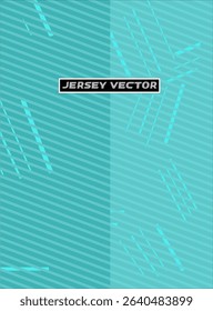 Turquoise Jersey with Diagonal Stripes and Geometric Accents