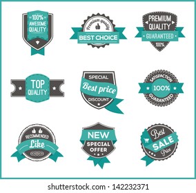 Turquoise label marketing (set of 3)