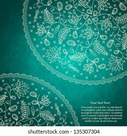 turquoise lace background