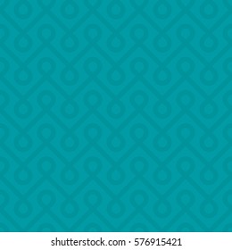 Turquoise Linear Weaved Seamless Pattern. Neutral tileable vector background.