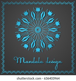 turquoise Mandala. Decorative round ornaments. Anti-stress therapy patterns. Weave design. Yoga logos, backgrounds for meditation poster. idea for greeting cards, invitations, prints, textiles, tattoo