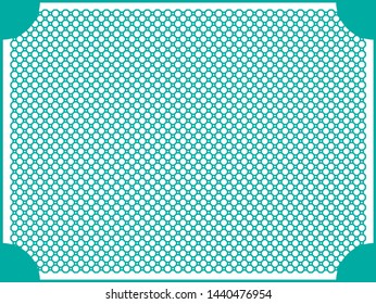 Turquoise Mesh-Net Vector On White Background 