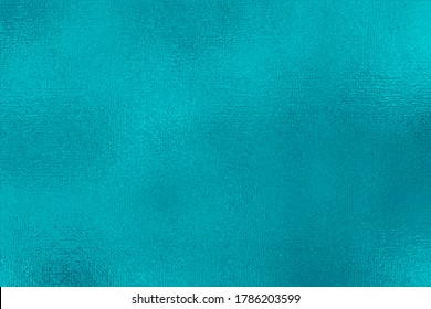 Turquoise metallic effect. Cyan texture shine foil. Background with glitterer metal effect. Blue green surface. Backdrop glitter mint metal plate. Metallic texture for design invitation, cards, prints