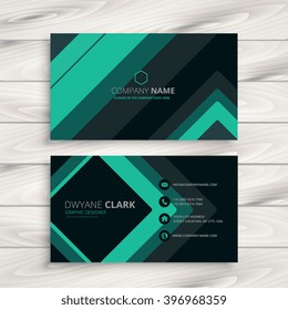 Turquoise Minimal Business Card