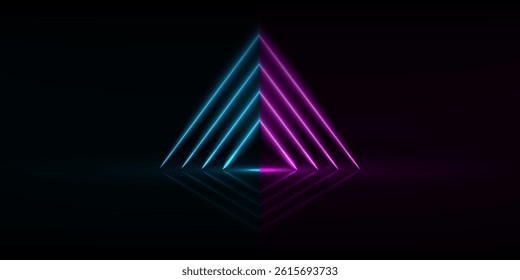 Turquoise and neon purple on a dark background. Basic RGB