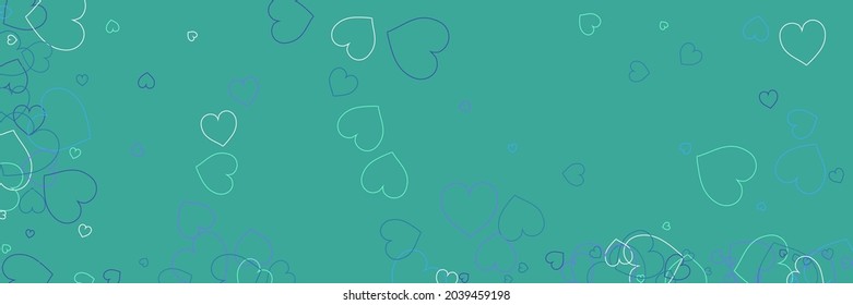 Turquoise Neon Purple Silhouettes Green Modern Design. Party Love Vivid Colorful Hearts Romantic Background. Confetti Bright Vibrant Ornamental Fabrics. Multicolor Azure White Blue Violet Print.