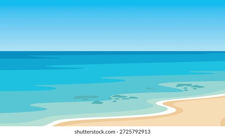 Turquesa Oceano mínimo paisagem da praia