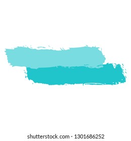 Turquoise paint brushstroke created in sketch drawing technique. The graphic element for design saved as a vector illustration in the EPS file format.