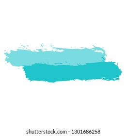 Turquoise paint brushstroke created in sketch drawing technique. The graphic element for design saved as a vector illustration in the EPS file format.