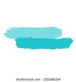 Turquoise paint brushstroke created in sketch drawing technique. The graphic element for design saved as a vector illustration in the EPS file format.