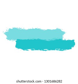 Turquoise paint brushstroke created in sketch drawing technique. The graphic element for design saved as a vector illustration in the EPS file format.