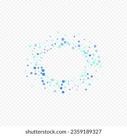 Turquoise Particle Celebration Vector Transparent Background. Top Confetti Banner. Abstract Square Wallpaper. Blue Invitation Texture.