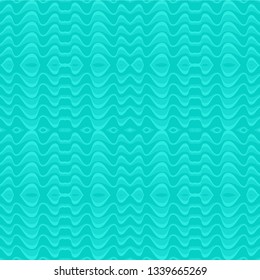 Turquoise pattern of graphic waves vector graphics.