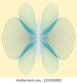 Turquoise pattern on cream background
