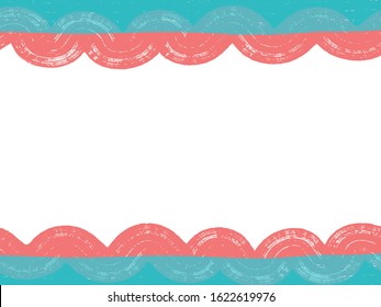 Turquoise Pink Wave Frame Stock Vector (Royalty Free) 1622619976 ...