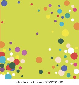 Turquoise Polka Dots Red Colorful Multicolor Background. Pink Color White Yellow Kids Print. Play Dark Green Orange Pastel Wallpaper. Purple Rainbow Circles Indigo Blue Children Textile.