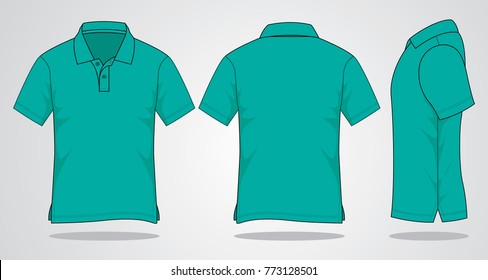 turquoise polo shirt