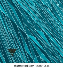 Turquoise polygonal pattern. Abstract background